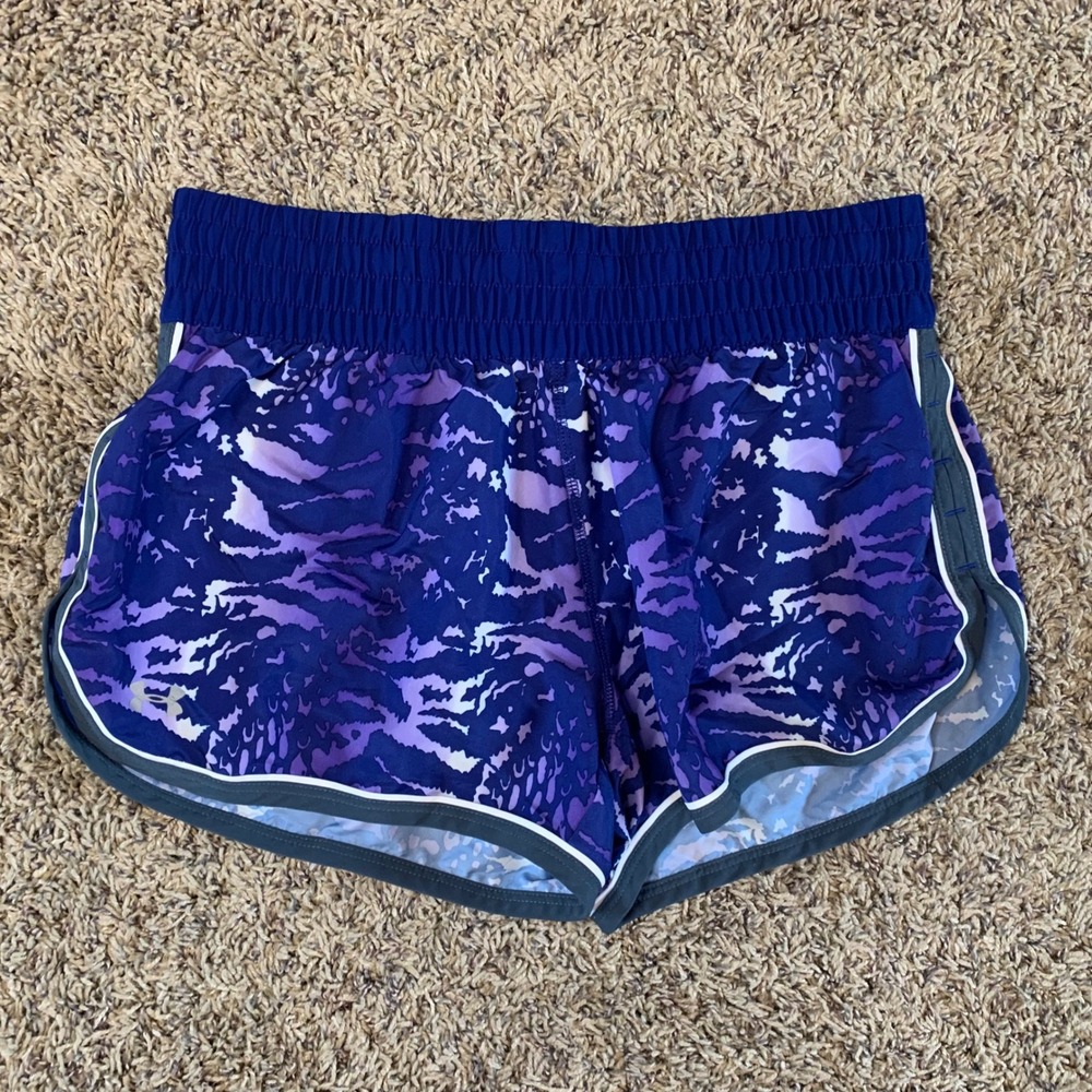 Under Armour Shorts Womens Small Purple Running Athletic Gym Workout
